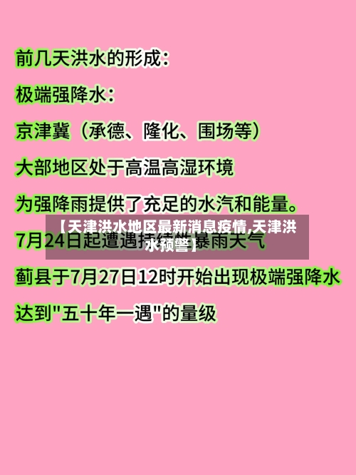 【天津洪水地区最新消息疫情,天津洪水预警】