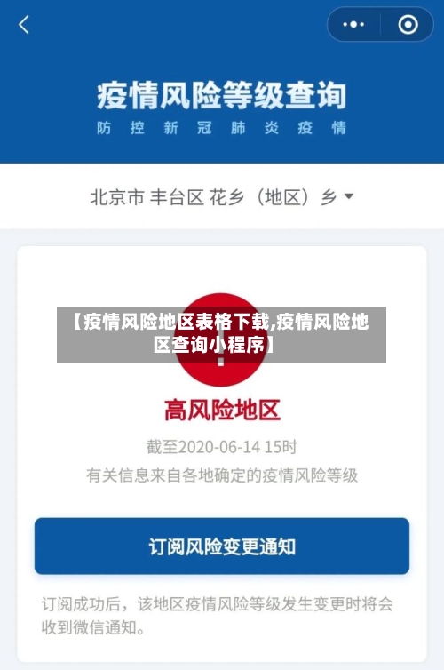 【疫情风险地区表格下载,疫情风险地区查询小程序】
